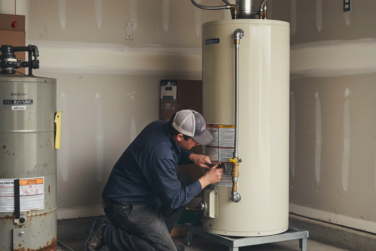 Water heater and shutoff valve replacement in Kirbyville