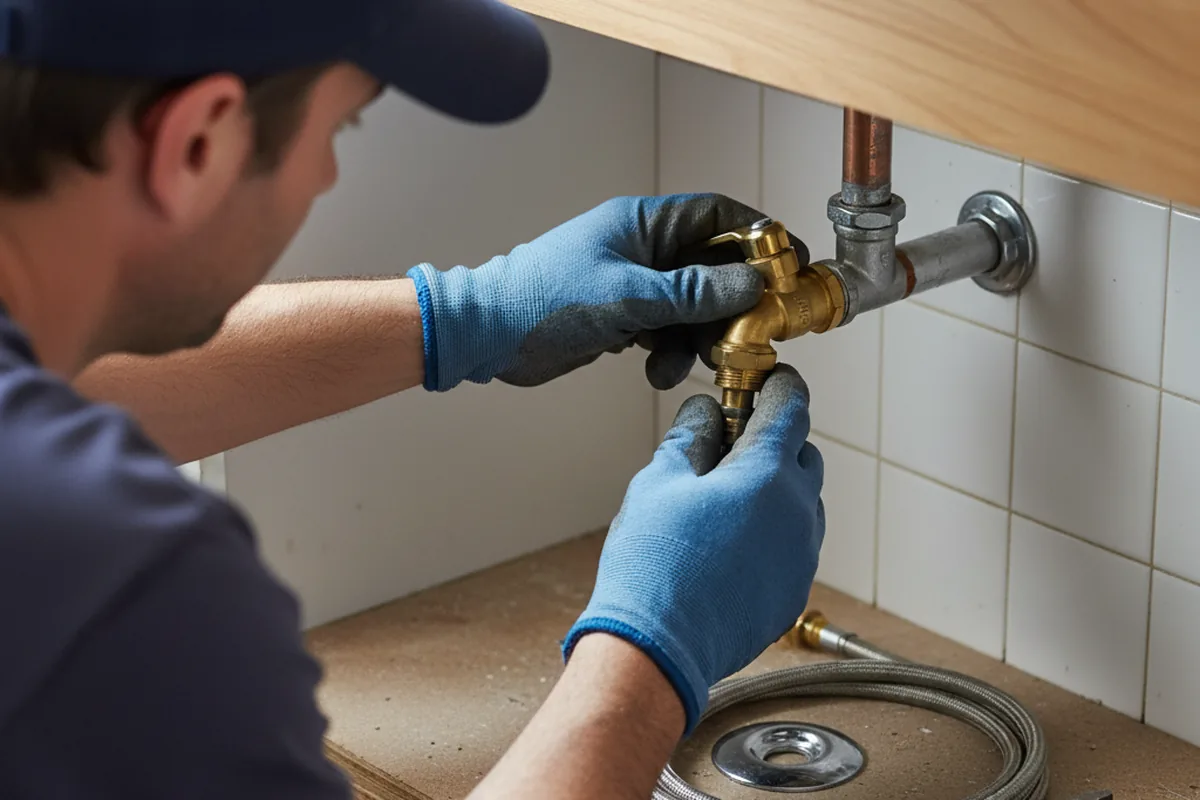 Shutoff valve and fitting work during Emergency Plumbing in Kirbyville